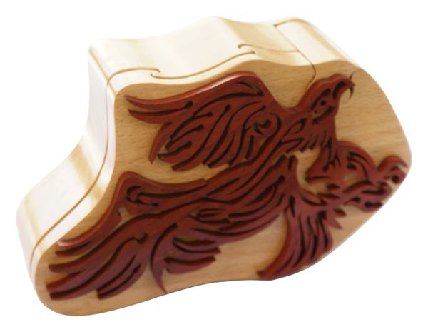 Bald Eagle Tribal Art Puzzle Box