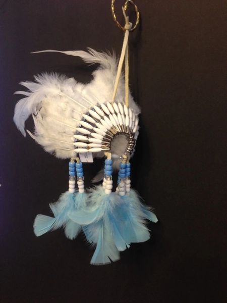 BLUE BABY Mini Head Dress Made in the USA of Cherokee Heritage & Inspiration
