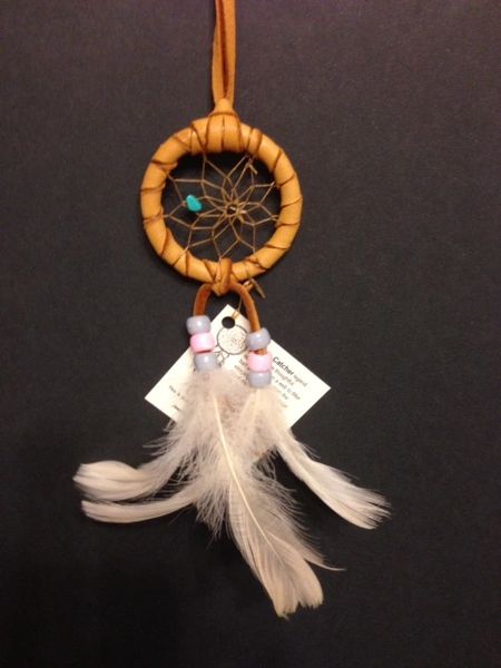 GRAY and PINK Dream Catcher Made in the USA of Cherokee Heritage & Inspiration