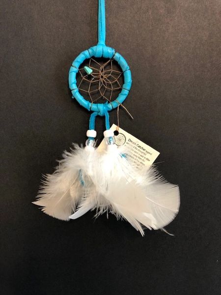 Turquoise SNOW Dream Catcher Made in the USA of Cherokee Heritage & Inspiration
