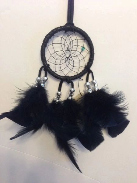 Black and Silver SPARKLE Dream Catcher Made in the USA of Cherokee Heritage & Inspiration