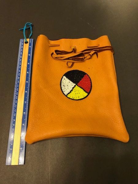 Medicine Bag Large with Four Directions Made in the USA of Cherokee Heritage & Inspiration