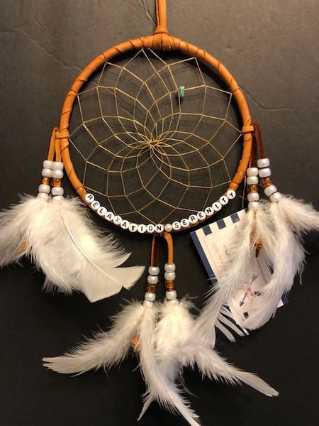RELAXATION and SERENITY Pearlized Dream Catcher White Made in the USA of Cherokee Heritage & Inspiration