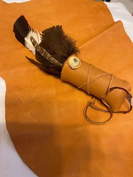 Smudge Fan with Natural Shell Made in the USA Cherokee Heritage and Inspiration