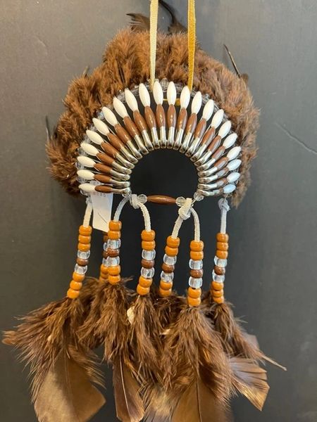BROWN MOUNTAIN Mini Head Dress Made in the USA of Cherokee Heritage & Inspiration