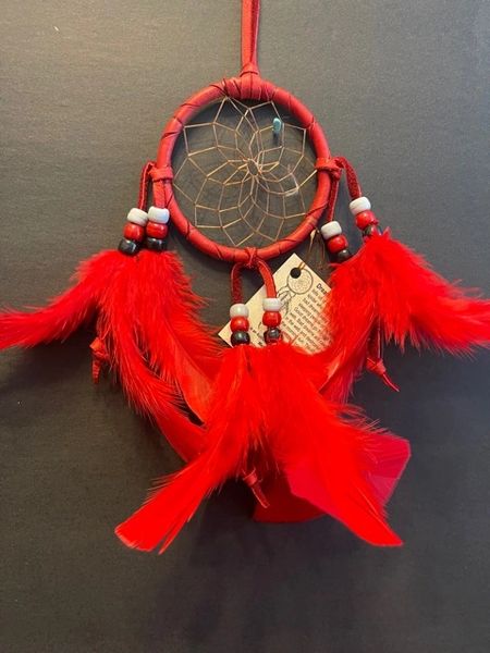 NATURAL RED Dream Catcher Made in the USA of Cherokee Heritage & Inspiration