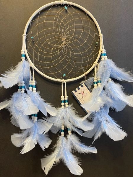 ICY BLUE PRINCESS Dream Catcher Made in the USA of Cherokee Heritage & Inspiration