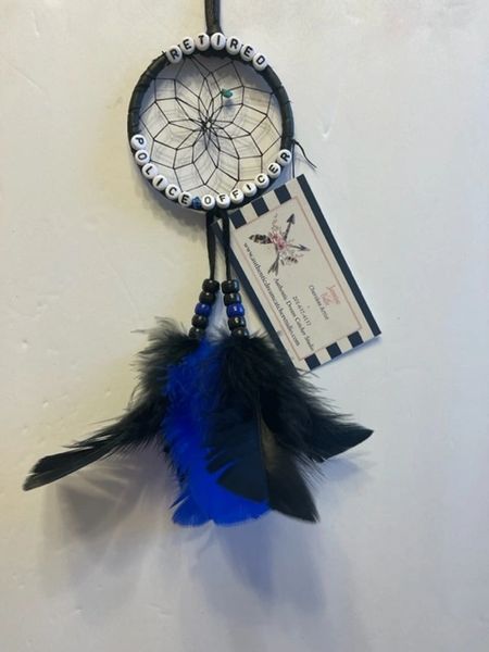 RETIRED POLICE OFFICER Dream Catcher Made in the USA of Cherokee Heritage & Inspiration