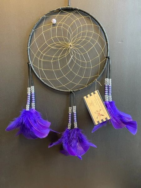 VIOLET STARS Dream Catcher Made in the USA of Cherokee Heritage & Inspiration