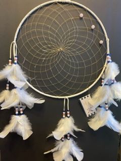 Rose Quartz LIGHTHOUSE Dream Catcher Made in the USA of Cherokee Heritage & Inspiration
