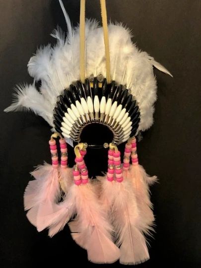 CROSS ROADS Mini Head Dress Bead Made in the USA of Cherokee Heritage & Inspiration