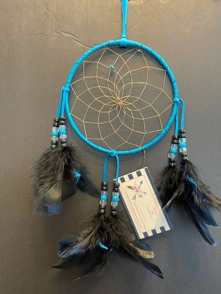 TURQUOISE NIGHT Dream Catcher Made in the USA of Cherokee Heritage & Inspiration