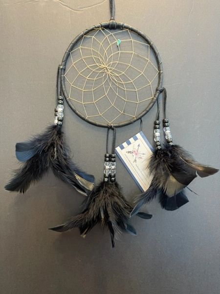 METALLIC BLACK Dream Catcher Made in the USA of Cherokee Heritage & Inspiration