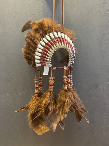 BROWN BERRY Mini Head Dress Made in the USA of Cherokee Heritage and Inspiration