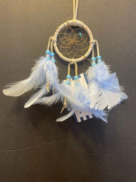 Baby Blue SPLASH Dream Catcher Made in the USA of Cherokee Heritage & Inspiration