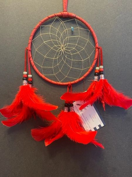NATURAL RED Dream Catcher Made in the USA of Cherokee Heritage & Inspiration