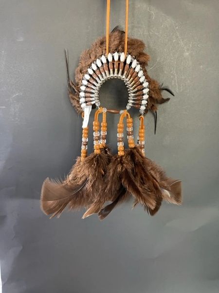 BROWN MOUNTAIN Mini Head Dress Made in the USA of Cherokee Heritage & Inspiration