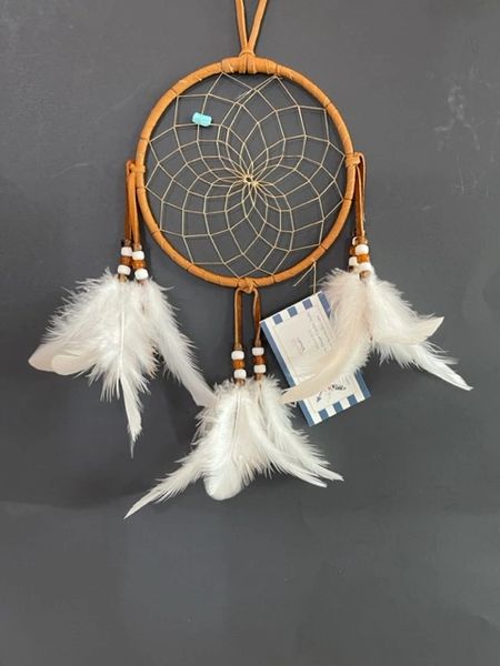 Traditional with White Feathers Dream Catcher Made in the USA of Cherokee Heritage & Inspiration