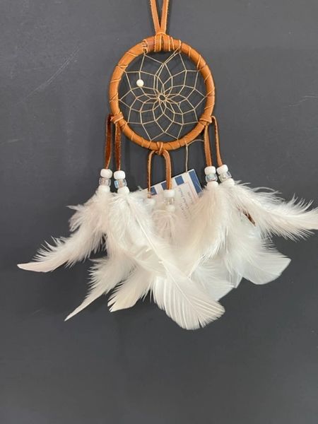 White and Clear Dream Catcher Made in the USA of Cherokee Heritage & Inspiration