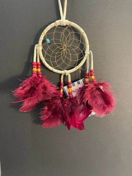 CLASSIC BURGUNDY Dream Catcher Made in the USA of Cherokee Heritage & Inspiration