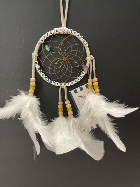NO MORE NIGHTMARES Safe and Secure Dream Catcher Hand Made in the USA of Cherokee Heritage & inspiration