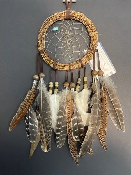 WALKING CALMLY Grapevine Wreath Dream Catcher Made in the USA of Cherokee Heritage and Inspiration