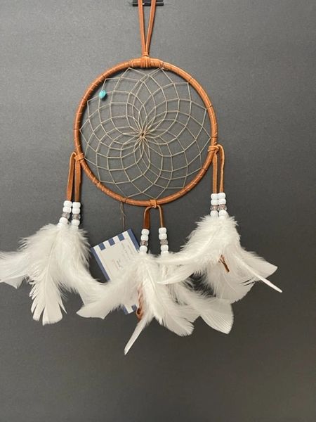WHITE and GLITTER Dream Catcher Made in the USA of Cherokee Heritage & Inspiration