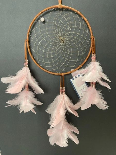 ROSE QUARTZ Dream Catcher Made in the USA of Cherokee Heritage & Inspiration