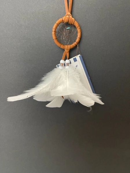 White and Clear SPRAY Dream Catcher Made in the USA of Cherokee Heritage & Inspiration