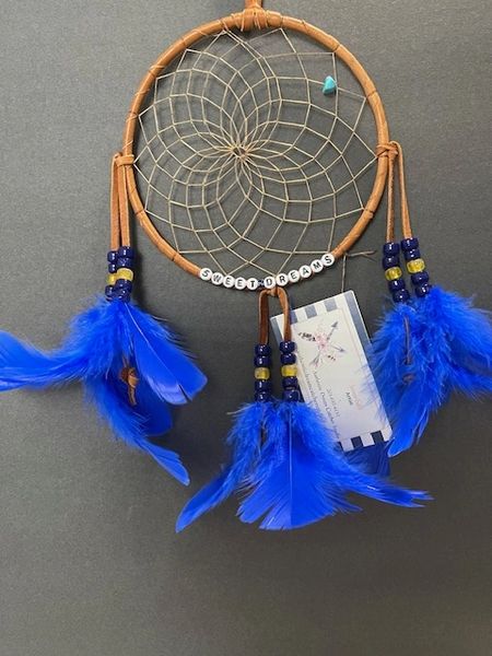 Sweet Dreams ROYAL BLUE Dream Catcher Made in the USA of Cherokee Heritage & Inspiration