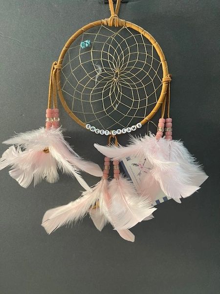 Sweet Dreams COTTON CANDY PINK Dream Catcher Made in the USA of Cherokee Heritage & Inspiration