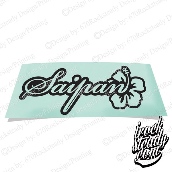 SAIPAN HIBISCUS DECAL