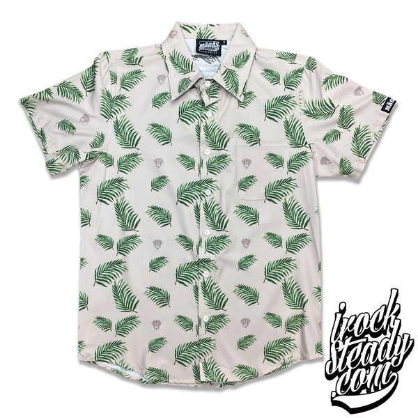 MAGAS (Paradise Palm) Khaki Button Shirt