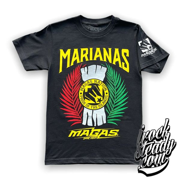 MAGAS (Marianas Nation) Black/Rasta Tee