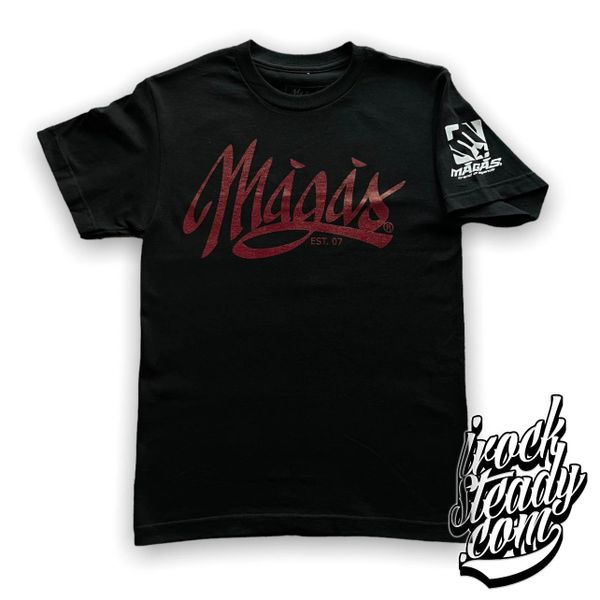 MAGAS (Signature) Black/ Burgundy Tee