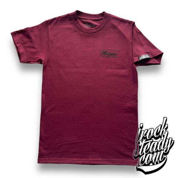 MAGAS (Brand of Legends Floral) Burgundy Tee
