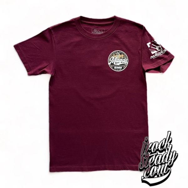 MAGAS (Hafa Adai Islander) Burgundy Tee