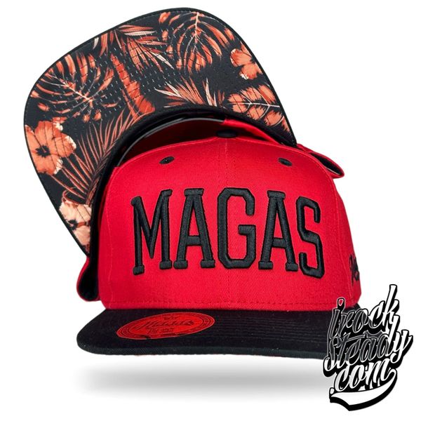 MAGAS (Floral) Red Snapback