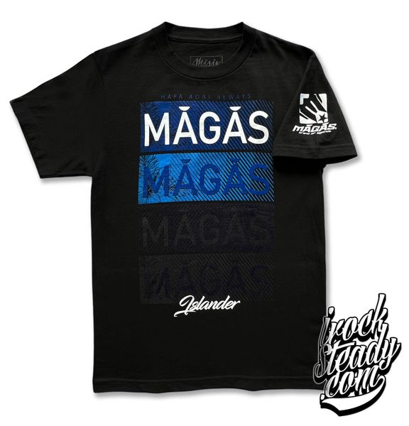 MAGAS (Islander III) Black/Blue Tee