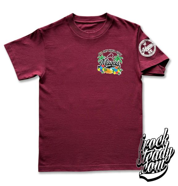 MAGAS (All Day Hafa Adai II) Burgundy Tee