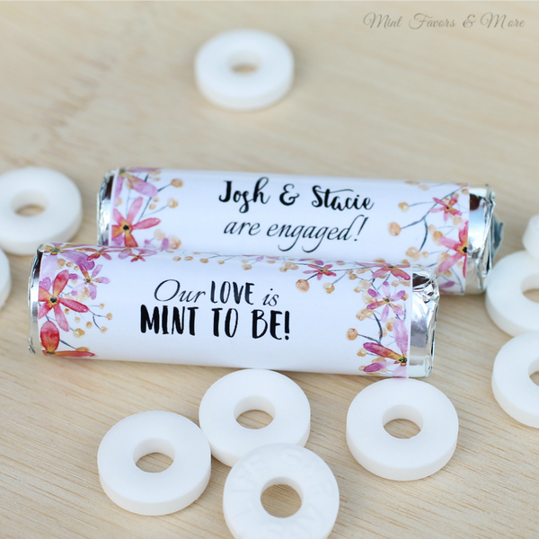 Super Mint wedding favors, personalized mint wrappers, wedding mints QJ-29