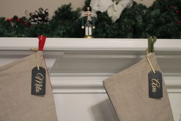 Christmas Stocking Tags in Acrylic and Wood, Custom Name Tags for Gifts and  Table Decor - Taylor Street Favors