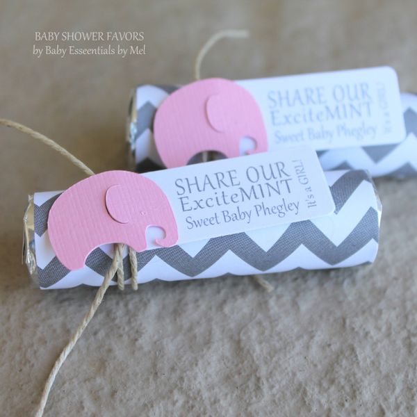 Pink elephant best sale baby shower favors