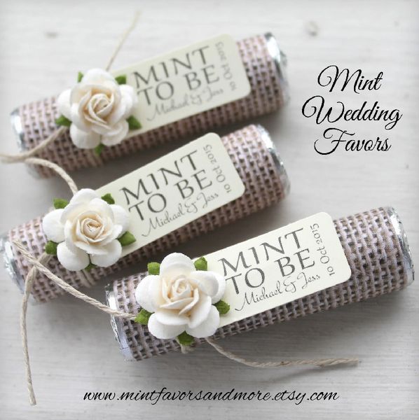 personalized wedding favors, burlap wedding favors, mint to be  Unique wedding  favors, personalized wedding favors, party favors