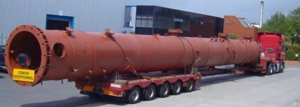 LPR column on an articulated truck leaving for Algeria.