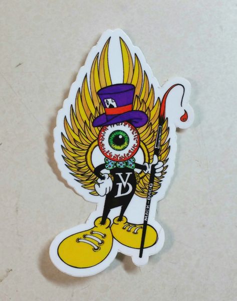 Winged V.D. Man ~ Big 6 Inch STICKER