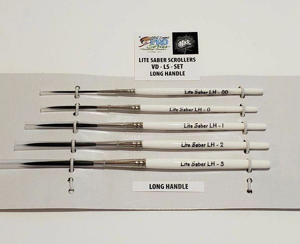 5 Brush - LONG HANDLE - SCROLLER SET