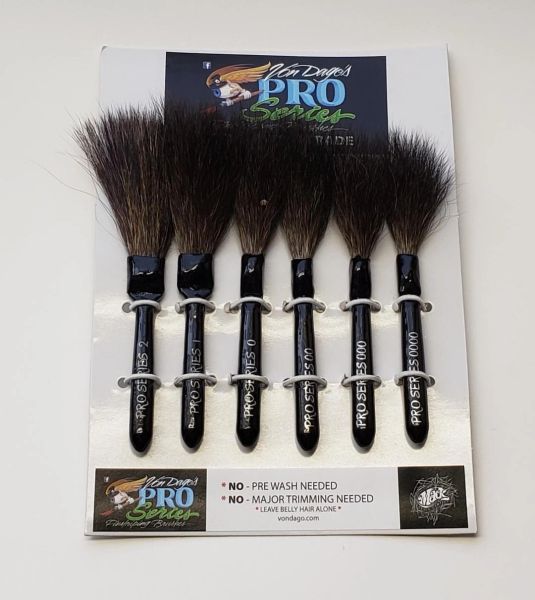  Detailing Brush Set -5 Different Sizes Premium Natural