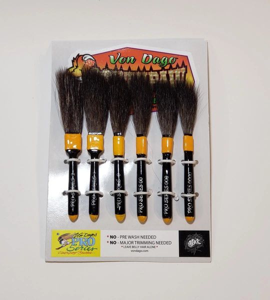 Andrew Mack Brush AMVD-SL-SET Von Dago Saber Liner Set of 6 Pinstriping  Brushes Sizes 4/0-6 