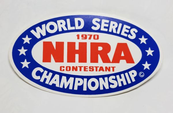 "PAIR" of NHRA *Contestant* ~ 1970 & 75 Stickers!
